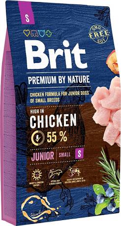 Brit Premium by Nature DOG Junior Small Karma sucha op. 8kg + 1kg GRATIS
