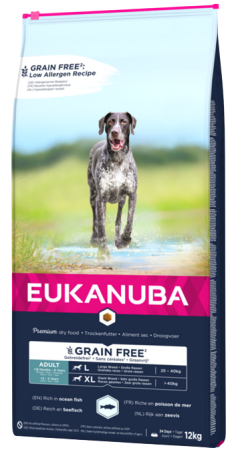 Eukanuba DOG Grain Free Adult Large Ocean Fish Karma sucha op. 2x12kg DWU-PAK
