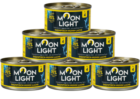 Moonlight Dinner CAT nr 4 Karma mokra z tuńczykiem, kurczakiem i łososiem (sos) op. 24x80g PAKIET