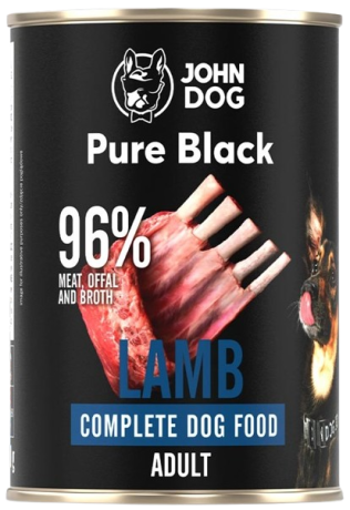 John Dog Adult Pure Black Lamb Karma z jagnięciną dla psa op. 400g