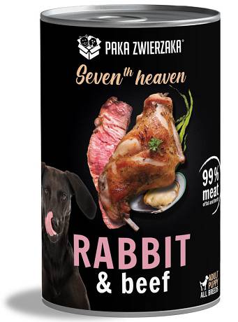 Paka Zwierzaka DOG Seventh Heaven Rabbit&Beef Karma mokra z królikiem i wołowiną op. 400g