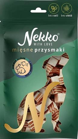 Nekko Przysmak Sandwich Kanapka z królikiem i rybą dla psa 80g