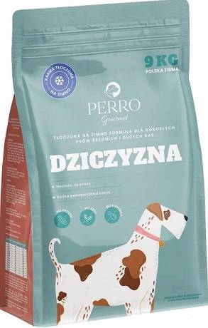 Perro Gourmet Adult Medium Sucha Karma tłoczona na zimno z dziczyzną dla psa 9kg [Data ważności: 02.2027]