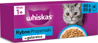 Whiskas CAT Rybne Przysmaki Karma w galaretce 80x85g