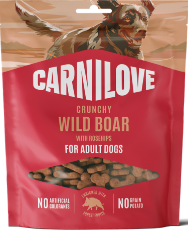 Carnilove DOG Adult Snack Crunchy Wild Boar Przysmak z dziczyzną i dziką różą 200g