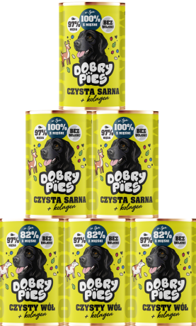 Dobry Pies Adult Mono Mokra Karma z sarną dla psa 12x400g PAKIET