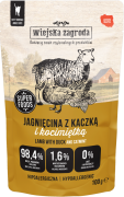 Wiejska Zagroda Hypoallergenic Mokra Karma z jagnięciną i kaczką  dla kota 100g