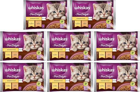 Whiskas CAT Junior Karma mokra drobiowe frykasy (galaretka) op. 8x(4x85g) PAKIET