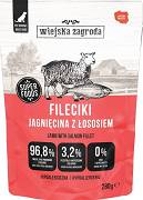 Wiejska Zagroda Mokra Karma Hipoalergiczna Fileciki z jagnięciną i łososiem dla psa 280g