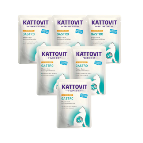 Kattovit CAT Feline Diet Gastro (Huhn+Reis) Karma mokra z kurczakiem i ryżem op. 12x85g PAKIET