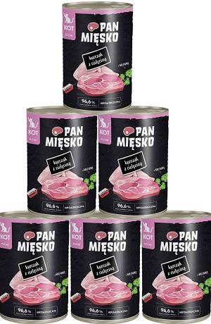 Pan Mięsko CAT Kitten Mokra Karma z kurczakiem i cielęciną 12x400g PAKIET