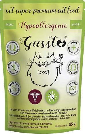 Gussto Vet CAT Hypoallegrenic Karma mokra z koniną op. 85g