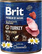 Brit Premium by Nature DOG Junior Turkey with Liver Karma mokra z indykiem i wątróbką op. 800g