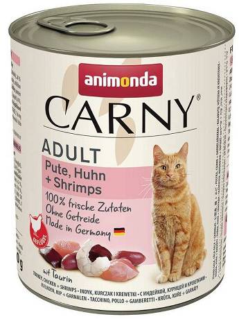 Animonda Carny CAT Adult Karma mokra z wołowiną, indykiem i krewetkami op. 6x800g PAKIET