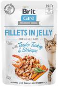 Brit Care CAT Adult Fillets in Jelly Turkey&Shrimps Karma mokra z indykiem i krewetkami op. 85g