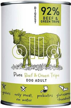 Ollo Pure Beef&Green Tripe Mokra Karma ze żwaczami i wołowiną dla psa 400g