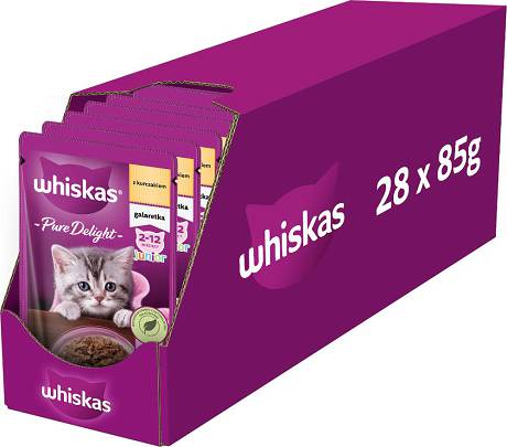 Whiskas CAT Junior Karma mokra drobiowe frykasy (galaretka) op. 28x85g