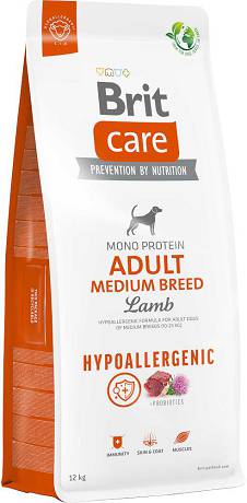 Brit Care DOG Hypoallergenic Adult Medium Breed Lamb Karma sucha z jagnięciną op. 12kg