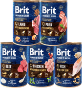 Brit Premium by Nature DOG Karma mokra Pakiet Degustacyjny op. 30x400g