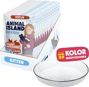 Animal Island Everyday Kitten Turkey&Rabbit in Broth Mokra Karma z indykiem i królikiem w rosole dla kociąt 12x85g + Talerzyk GRATIS
