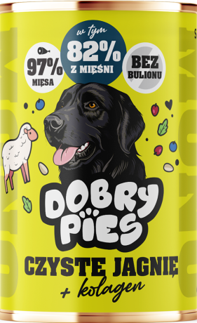Dobry Pies Adult Mono Mokra Karma z jagnięciną dla psa 400g