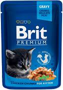 Brit Premium CAT with Chicken Chunks for Kitten Karma mokra z kurczakiem op. 100g