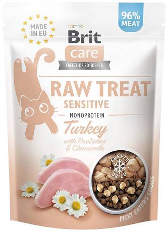 Brit Care Raw Treat Sensitive Monoprotein Turkey Przysmak z indykiem dla kota op. 40g