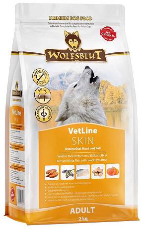 Wolfsblut DOG Adult VetLine Skin&Coat Karma sucha z białą rybą op. 2kg