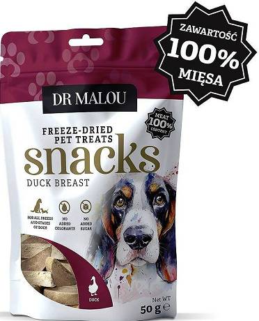 Dr Malou Freeze Dried Liofilizowane Przysmaki z kaczką dla psa 50g