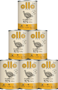 Ollo Pure Turkey Dog Adult Mokra Karma z indykiem dla psa 8x400g PAKIET