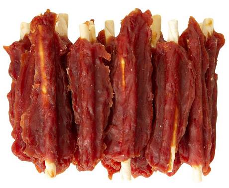 Mięsołaki Przysmak Miękki filet z kaczki na patyku dla psa op. 500g