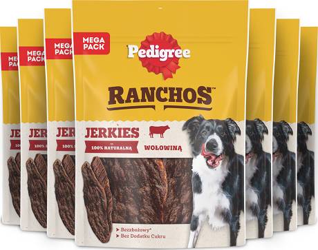 Pedigree Ranchos Jerkies Przysmak z wołowiną dla psa op. 7x180g PAKIET