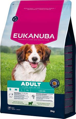 Eukanuba DOG Adult Small&Medium Lamb&Rice Karma sucha z jagnięciną op. 3kg