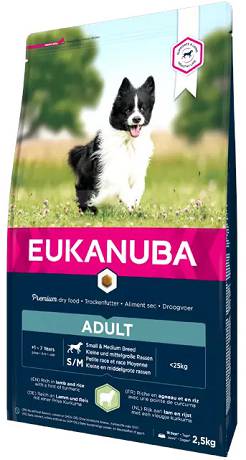 Eukanuba DOG Adult Small&Medium Lamb&Rice Karma sucha z jagnięciną op. 2.5kg WYPRZEDAŻ