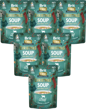 Brit Care Cat Christmas Soup with Beef Mokra Karma z wołowiną dla kota 15x75g PAKIET