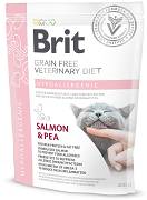 Brit Veterinary Diet CAT Hypoallergenic Salmon&Pea Karma sucha z łososiem i groszkiem op. 400g