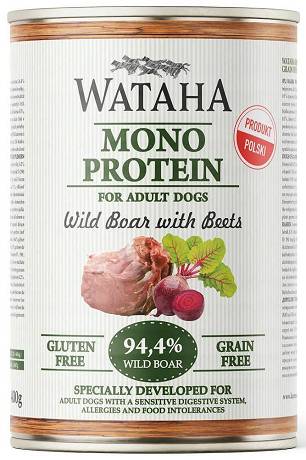 Wataha Mono Adult Boar&Beets Mokra Karma z dzikiem i burakami dla psa 400g