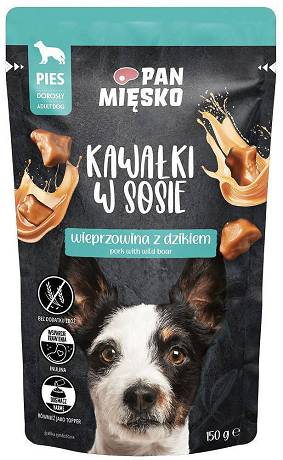 Pan Mięsko Mokra Karma z wieprzowiną i dzikiem dla psa 150g