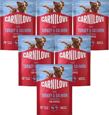 Carnilove DOG Puppy Turkey&Salmon Mokra Karma z indykiem i tuńczykiem 12x300g PAKIET
