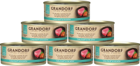 Grandorf Adult Tuna&Salmon Fillet Mokra Karma z tuńczykiem i łososiem w sosie dla kota 6x70g PAKIET