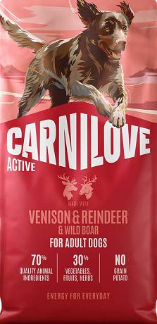 Carnilove Active DOG Adult Venison&Reindeer&Wild Boar Sucha Karma z dziczyzną, reniferem i dzikiem 12kg