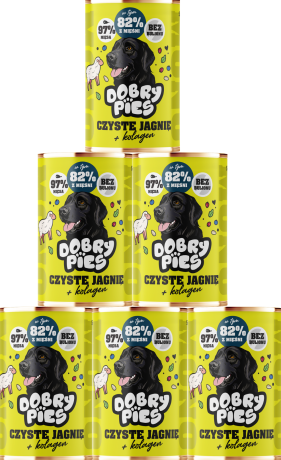 Dobry Pies Adult Mono Mokra Karma z jagnięciną dla psa 12x400g PAKIET