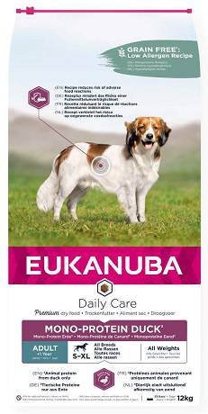 Eukanuba DOG Adult Mono-Protein Duck Daily Care Karma sucha z kaczką op. 2x12kg DWU-PAK