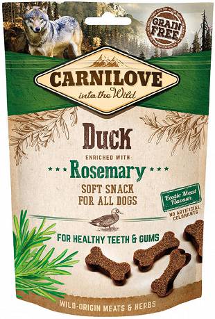 Carnilove Soft Duck with rosemary Przysmak z kaczką i rozmarynem dla psa op. 200g