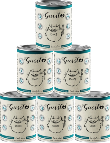 Gussto Fresh Deer Mokra Karma z jeleniem dla kota 6x400g PAKIET