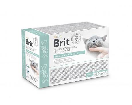 Brit Veterinary Diet CAT Urinary&Stress Relief Turkey Karma mokra z indykiem op. 12x85g PAKIET