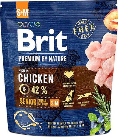 Brit Premium by Nature DOG Senior Small&Medium Karma sucha op. 1kg