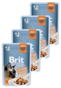 Brit Premium CAT with Turkey Fillets for Adult Cats Gravy Karma mokra z indykiem op. 12x85g PAKIET