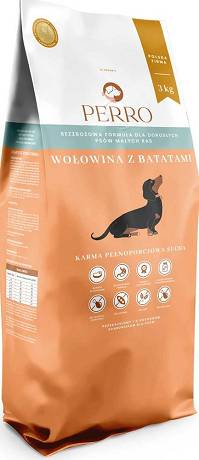 Perro Sucha Karma z wołowiną i batatami dla psa 3kg
