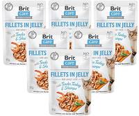 Brit Care CAT Adult Fillets in Jelly Turkey&Shrimps Karma mokra z indykiem i krewetkami op. 12x85g PAKIET